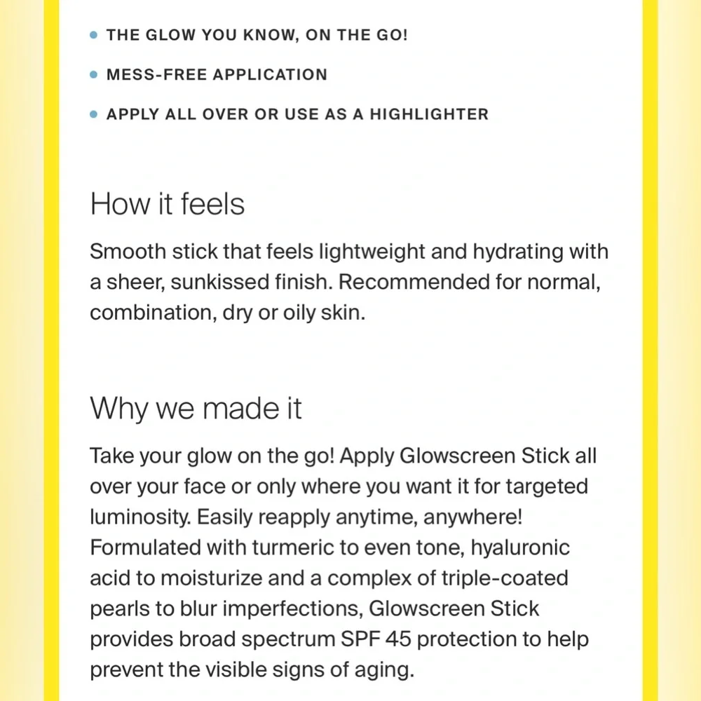 Supergoop Glow Screen Sunlighter in Sunrise